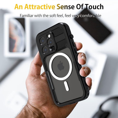 iPhone 14 Pro Case Waterproof,Full-Body Shockproof,Dustproof, Anti-Scratch, Anti-Stain,Camera Lens Protector Phone Case with Build-in Screen Prote...