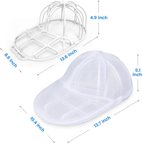 Hat Washer Cage with Mesh Bag, Fit for Adult/Kid's Hat Washer Frame, Dishwasher Hat Rack Protector Organizer Storage 1 Pack...