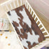 White Brown Print Cow Crib Sheets for Boys and Girls, Fitted Baby Crib Sheets Soft and Breathable Mini Crib Sheets 39 X 27 X Inches...