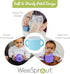 WeeSprout Snack Containers, Food Grade Silicone Cups, Spill-Proof Tops For Toddlers and Babies, Premium Hard Plastic Travel Lids, Dishwasher Safe,...