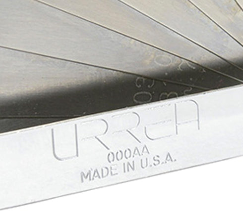 URREA Feeler Guage Set - 25-Blade (0.0015-0.040) Measuring Tool with Stainless Steel Construction & Compact Folding Design - 000AA...