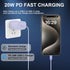Phone 15 Pro Max Charger Fast Charging,20W USB C Fast Charger Block & 10Ft Long USB C to C Fast Charging Cable Cord for i.Phone 15 Pro/15 Pro Max/...