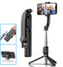 Portable Selfie Stick Phone Tripod - Extendable Travel Selfie Stick Tripod Phone Holder with Wireless Remote for iPhone Galaxy Android for Video R...