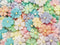 HukDok Mini Flowers with Thread Stem Mulberry Paper Flower Embellishment Card Craft Supplies Scrapbooking DIY Card Crafts Projects. (Pastel Tones)...