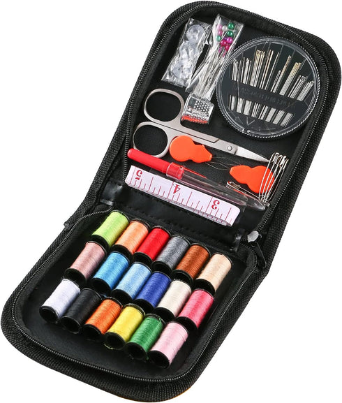 Mini Travel Sewing Kit, AUERVO DIY Premium Sewing Supplies,Basic Sewing kit for Adults,Beginners,Home,Emergency Filled with Repair kit and Sewing ...