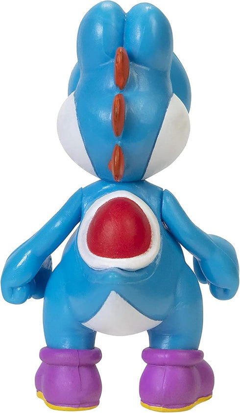 Super Mario Action Figure 2.5 Inch Light Blue Yoshi Collectible Toy...
