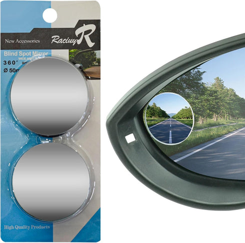 2PCS Blind Spot Mirror, 2" Round HD Glass Frameless Convex Rear View Mirrors,Exterior Accessories with Wide Angle Adjustable Use for Car SUV and T...