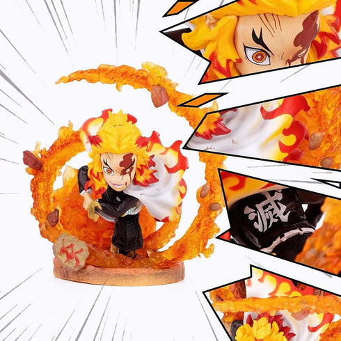 Demon Slayer Rengoku Kyoujurou Figure Statue Figurine Model Doll Collection Cute Birthday Gifts PVC...