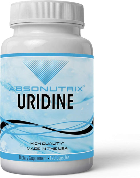 Absonutrix Uridine Monophosphate (Choline Enhancer) 500mg per Capsule - 120 Vegetable Capsules Memory Made in USA...