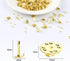 JANYUN 120 Pairs Butterfly Clutch Tie Tacks Pin Back Replacement with 8mm Length 4mm Width Blank Pins for Craft Making (4mm, Gold)...