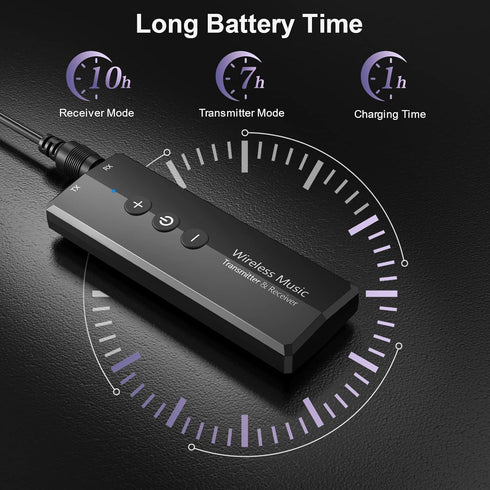 JXTZ Bluetooth Transmitter Receiver 3 in 1, Rechargeable Bluetooth 5.0 Car Adapter, Noise Canceling Aux Bluetooth Adapter for Car, 3.5mm Bluetooth...