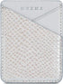 LUVI Phone Card Holder Wallet Sticky Phone Wallet PU Leather Wallet with Glossy Holographic Gradient Ramp Snake Skin Design Pocket Pouch Sleeve Sl...