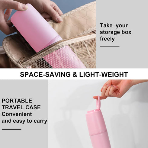 Toothbrush Holders Travel, Detachable 3 in 1 Travel Toothbrush Case, Plastic Bathroom Countertop Organizer Compartment, Vanity Organizer Tray, Cou...