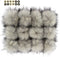 Furling Pompoms 12pcs Fluffy Faux Raccoon Fur Pompoms with Press Button for Knitted Hats Scarves Accessories 5.5 Inches(Light Gray)...