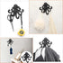Sumnacon 6 Inch Cast Iron Octopus Coat Hook - Rustic Metal Wall Rack for Key Towel Bag, Hat Scarf with Screws, Decorative Duty Clothing Hanger for...