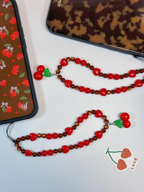 Drawwind Phone Charm Strap Universal Cell Phone Lanyard Wrist Strap Beaded Phone Chain String Handmade Phone Case Accessories for Women Girls (Swe...