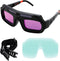 Auto Darkening Welding Goggles, Solar Powered True Color Anti-Glare Safety Welding Glasses for TIG MIG MMA Plasma Welding, Lightweight Welders Gla...