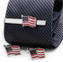 Men's american flag tie clip and cufflinks for men set,Suitable Business wedding aviator and Father Day gift,Us flag tie clip,Tie bar for Men...