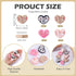 Beadthoven 8pcs Heart Silicone Focal Beads for Pens 4 Colors Heart Shaped Rubber Beads Flower Printed Loose Beads Spacers for Jewelry Making Keych...