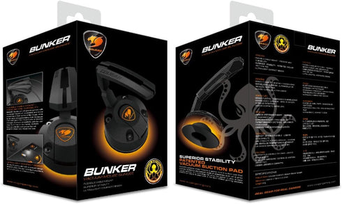 Cougar gaming CGR-XXNB-MB1 Cougar Bunker Gaming Mouse Bungee, Black with an Orange Cougar Symbol...