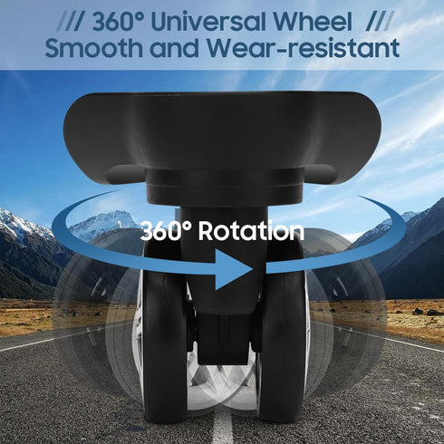 Suitcase Wheel Replacement, Mute Double Row Luggage Wheel Universal Outdoor Swivel Caster for Luggage Suitcase Trolley...