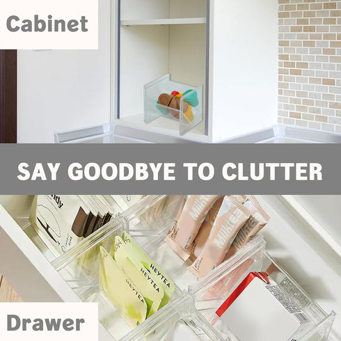2Pcs Tea Bag Storage Organizer, Stackable Clear Plastic Tea Holder and Coffee Pod Containers, Sugar Creamer Box for Drawer Countertop Cabinet Coff...