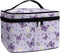 Purple Butterfly Makeup Bag Floral Cosmetic Bags for Women Cute Aesthetic Toiletry Bag Skincare Organizer Travel Case Portable Makeup Organizer fo...