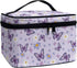 Purple Butterfly Makeup Bag Floral Cosmetic Bags for Women Cute Aesthetic Toiletry Bag Skincare Organizer Travel Case Portable Makeup Organizer fo...