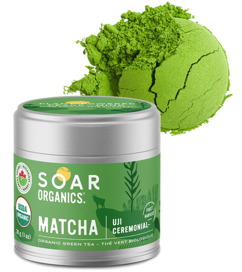Soar Organics - Uji Ceremonial Grade Matcha Green Tea Powder - Authentic Japanese Origin (1 oz)...