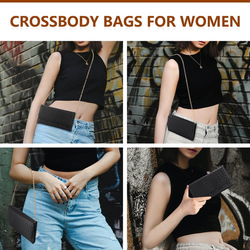Crossbody Bags for Women, Handbags Cell Phone Wallet Small Purse with Credit Card Slots and Removebale Chain...