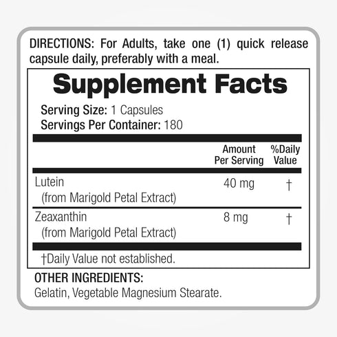 FITO MEDIC'S Lab | lutein |180 Capsules |40 mg| lutein 40mg | lutein and zeaxanthin supplements | concentrate extract | lutein 40 mg | lutein and ...