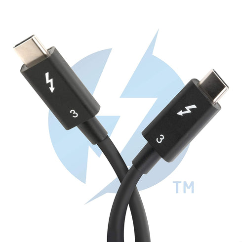 Plugable Thunderbolt 3 Cable 40Gbps Supports 100W (20V, 5A) Charging, 2.6ft / 80cm Thunderbolt-Certified USB C Compatible - Driverless......