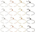 FASHEWELRY 16Pcs Adjustable Slider Bracelet with Ball Ends Slider Extender Chains with Rhinestone Ends for DIY Bracelet Jewelry Making...