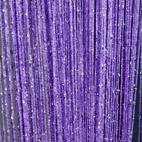ave split Decorative Door String Curtain Wall Panel Fringe Window Room Divider Blind Divider Tassel Screen Home 100x200centimete (Light Purple18)...