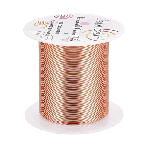 BENECREAT 26 Gauge 131 Yards Jewelry Wire Craft Wire Tarnish Resistant Copper Beading Wire for Jewelry Making Supplies and Crafting, Copper Color...
