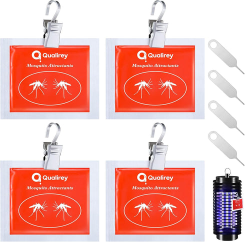 4 Pcs Mosquito Attractants for All Bug Zapper Bait Refill, Safe Mosquito Lures Fly Bait, Clip on Mosquito Trap Attractant Bait Hang Bug Zapper Ref...