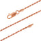 14kt Rose Gold Plated Sterling Silver 1.3mm Diamond-Cut Rope Chain Necklace Solid Italian Nickel-Free, 14-36 Inch...