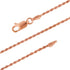 14kt Rose Gold Plated Sterling Silver 1.3mm Diamond-Cut Rope Chain Necklace Solid Italian Nickel-Free, 14-36 Inch...