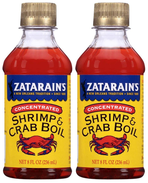 ZATARAINS Crab and Shrimp Boil Liquid, Concentrated, 8-Ounce (2 Pack (8 oz))...