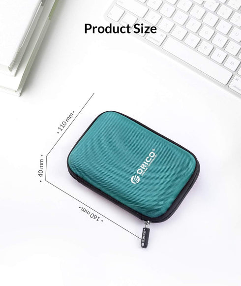 ORICO Hard Drive Case 2.5 inch External Drive Storage Carrying Bag Waterproof Shockproof with Inner Size 5.5x3.5x1.0inch for Organizing HDD and El...