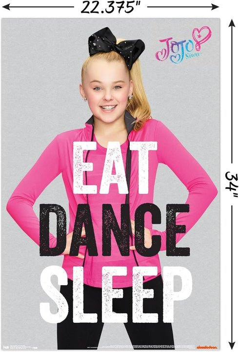 Trends International JoJo Siwa - Eat Dance Sleep Wall Poster, 22.375" x 34", Unframed Version...