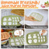 Baby Food Freezer Tray, Peunitory Baby Popsicle Molds Baby Food Storage Containers Silicone Ice Cube Trays Freezer Safe Breastmilk Popsicle Molds ...