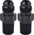 EVIL ENERGY 6AN Male Flare to 1/4" NPT Pipe Fitting Adapter Aluminum Straight Black 2PCS...