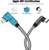 USB C to Lightning Cable 10FT MFi Certified 90 Degree iPhone Fast Charger Nylon Braided Extra Long Charging Cord Compatible with iPhone 13/13 Pro ...