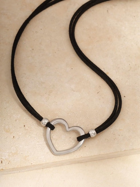 Sacina Black Heart Choker Necklace, Heart Necklace for Women, Black Choker, Boho Choker, Gothic Necklace, Valentine Gift, Christmas Jewelry Gift F...