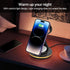 Wireless Charger, 4 in 1 15W Fast Charging Station Magnetic Adsorption,Colorful Light, Qi Foldable Rotatable charger Stand for iPhone 15/14/13/12 ...