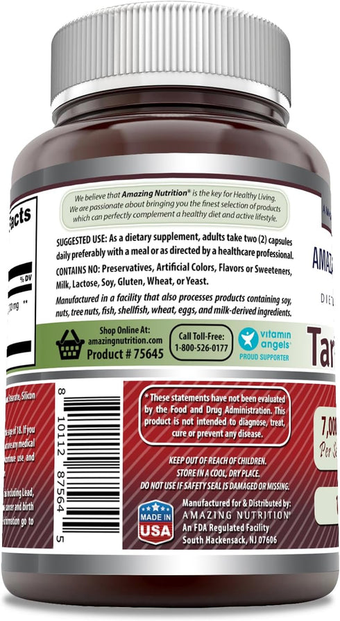 Amazing Formulas Tart Cherry Extract 7000mg Per Serving Capsules Supplement | Non-GMO | Gluten Free | Made in USA (100 Count)...