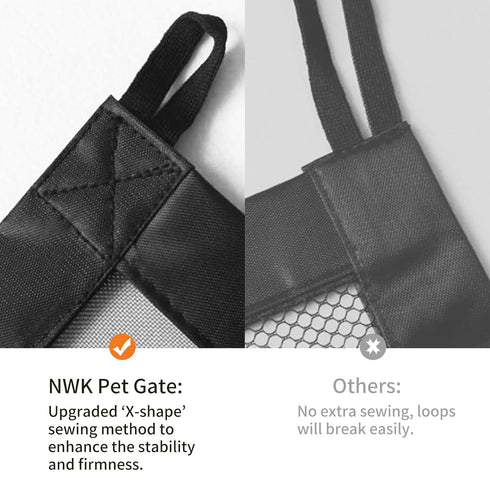 NWK Magic Dog Gate for Stairs Pet Gate for The House Providing a Safe Enclosure for Pets to Play and Rest, 6 Hooks Design (30'' X 43'')...