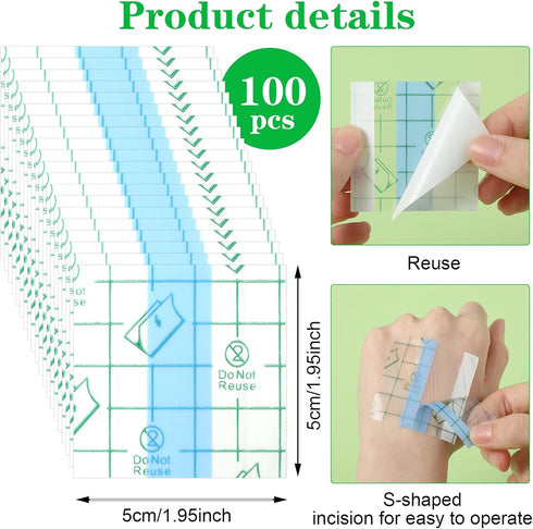 Qianyu 100 Pieces Makeup Hand Palette Single Use Makeup Mixing Palette Professional Makeup Artist Must Haves Disposable Transparent Waterproof Cos...