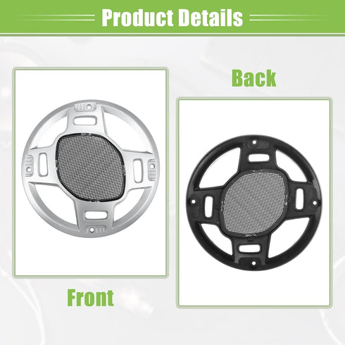 ACROPIX 6" Car Speaker Grills Cover Mesh Round 6 Inch Audio Speaker Subwoofer Guard Protector Case with Mounting Screws Iron Silver Tone Black - P...